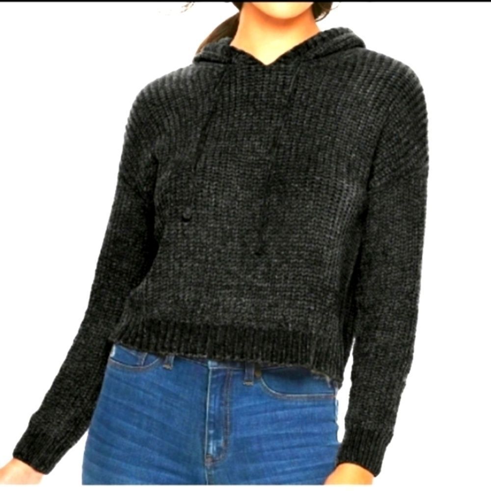 Ladies Super Cute Crop Chenille Hoodie sz XXl